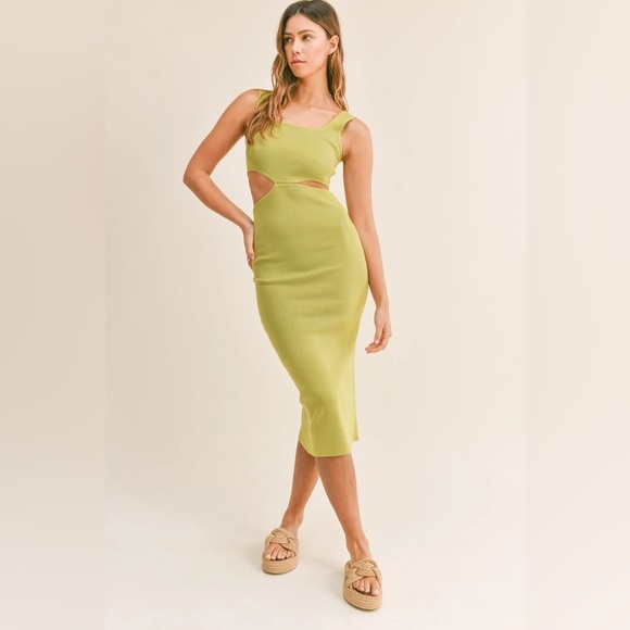 Mable Dresses & Skirts - Mable Rocio Knit Cutout Midi Dress
